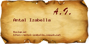 Antal Izabella névjegykártya