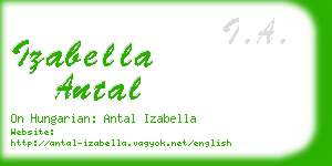 izabella antal business card
